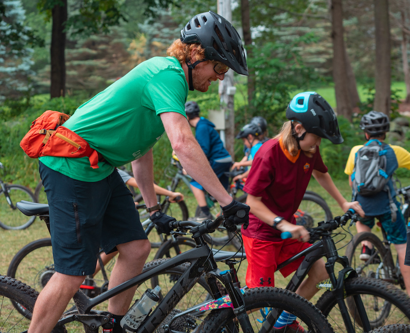 Sean McGrimley riding at Flow Adventures Mountain Bike Camp